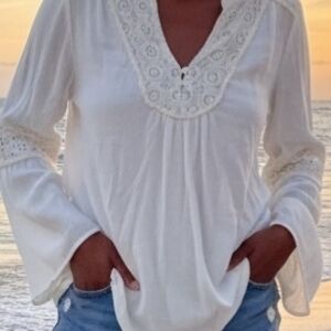 Elegant White Lace Blouse
